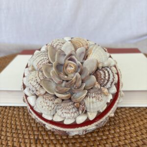 Intricately designed succulent-shaped cake with detailed floral decorations.